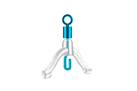 Разветвитель для поводков с быстросъёмом 5шт