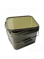 Ведро карповое пластиковое квадратное